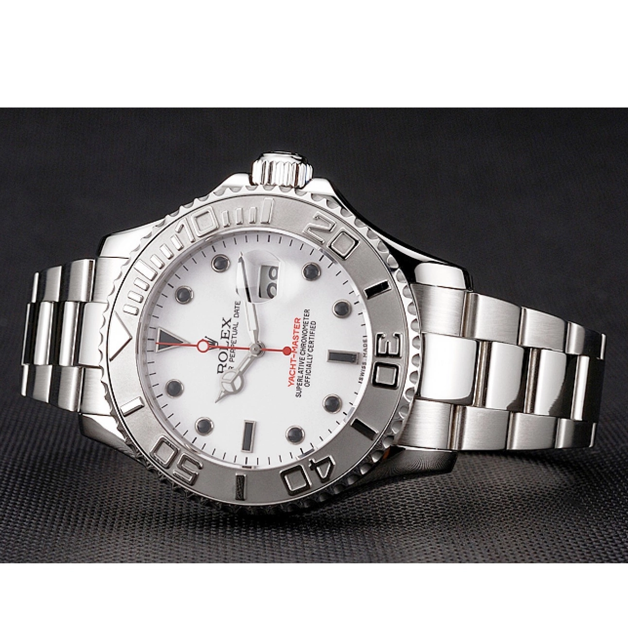 Aaa replica watch Stainless Yacht-Master And Dial Bracelet Case White Rolex Steel 0627